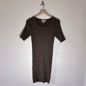 Michael Stars Mae Shimmer Ribbed Dress NWT